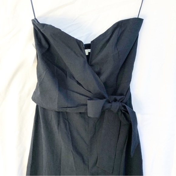 ASTR THE LABEL | NWT ZION STRAPLESS TIE WAIST WIDE LEG JUMPSUIT IN BLACK LARGE - Picture 7 of 15